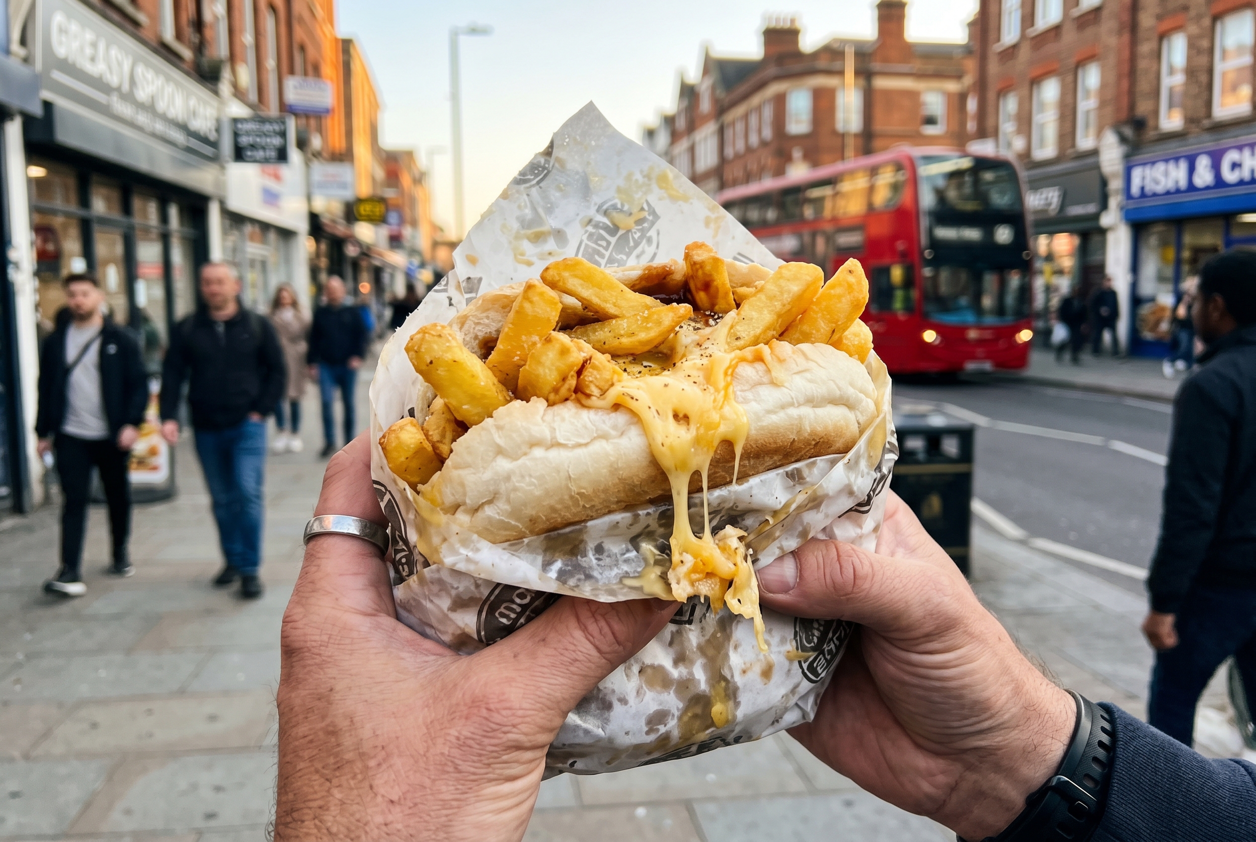 Holding a STACKD chip butty